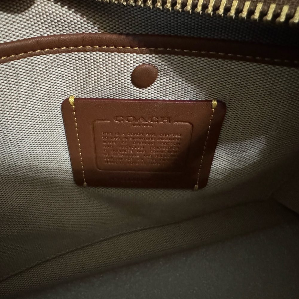 Coach Brown and Tan Signature Shoulder Bag - Picture 7 of 7